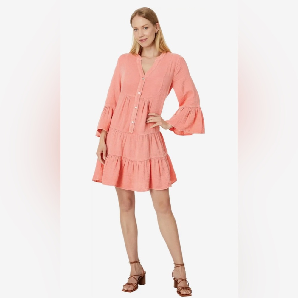Faherty Women’s Dress Size XS Coral Kasey Dress. NWT